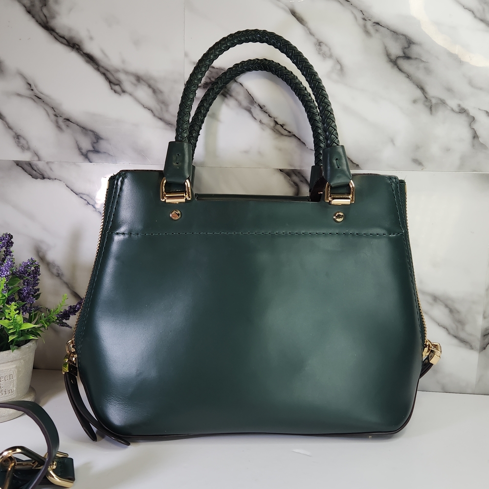 Michael Kors Green Blakely Leather Satchel Handbag - Picture 3 of 14
